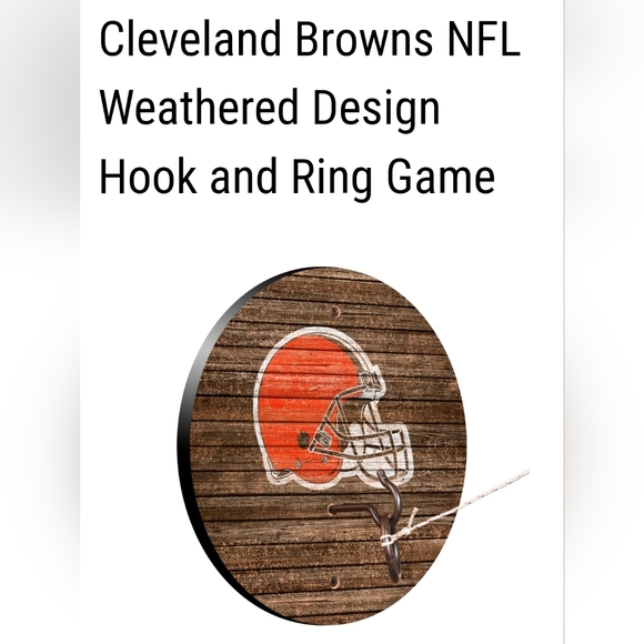 NIB Victory Tailgate Cleveland Browns weathered design Hook and Ring Game - Picture 3 of 3